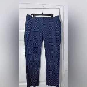 Anne Klein Navy Pants with White Dots Women Size 14